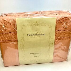 Highgate Manor 6pc Sheet Set: Size: Queen Color: Coral. SALE - NEW